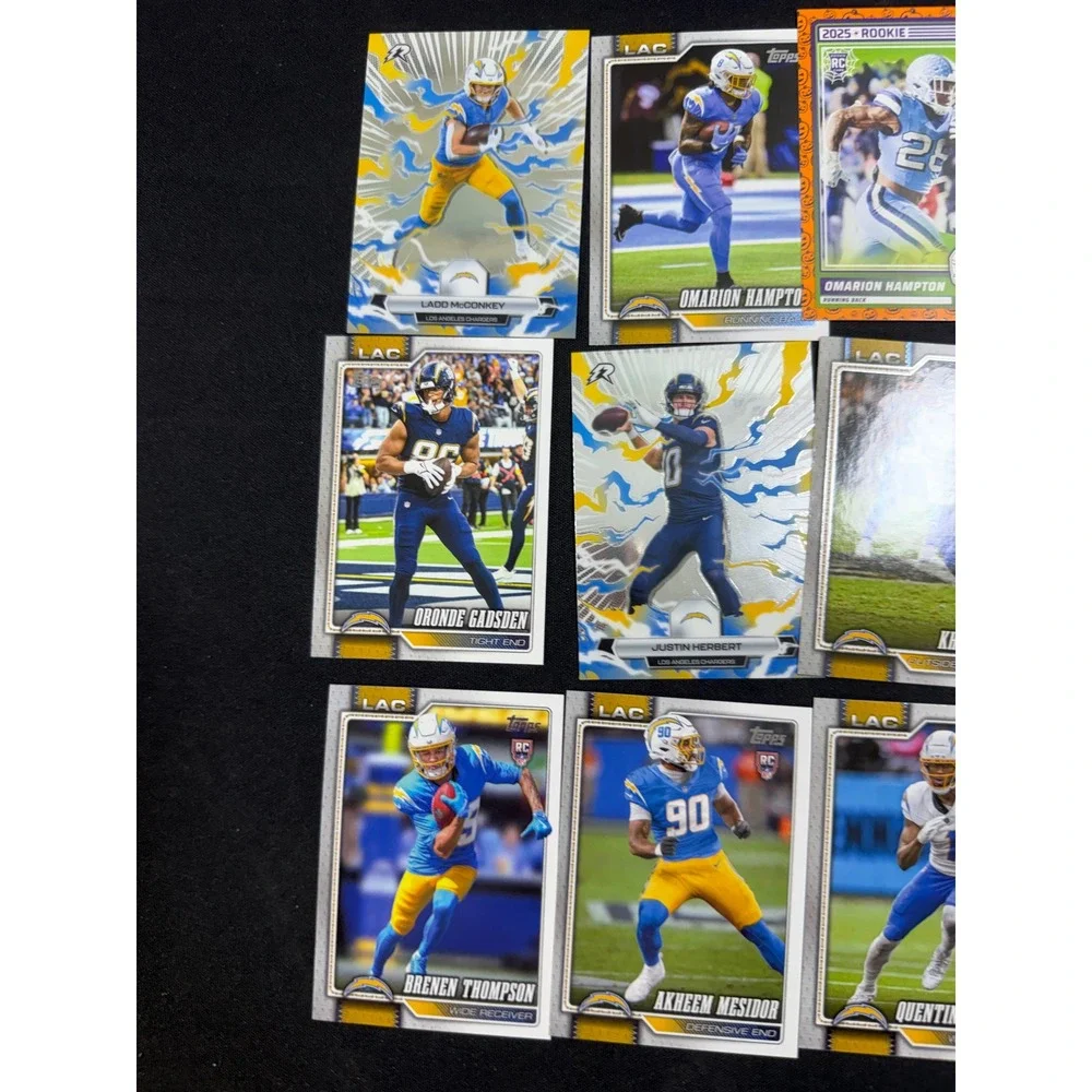 Topps Score Los Angeles Chargers 11 Card Lot Justin Herbert Rookie RC Excellent